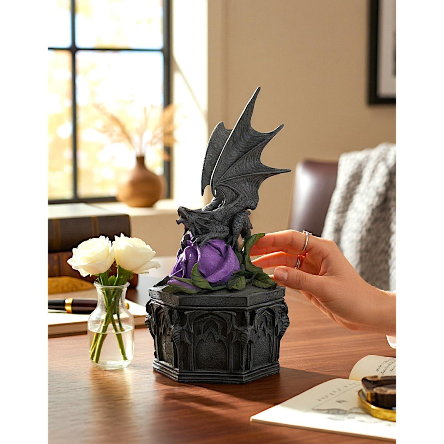 Dragon Beauty Box by Anne Stokes Gothic Fantasy Jewellery Holder Ornament