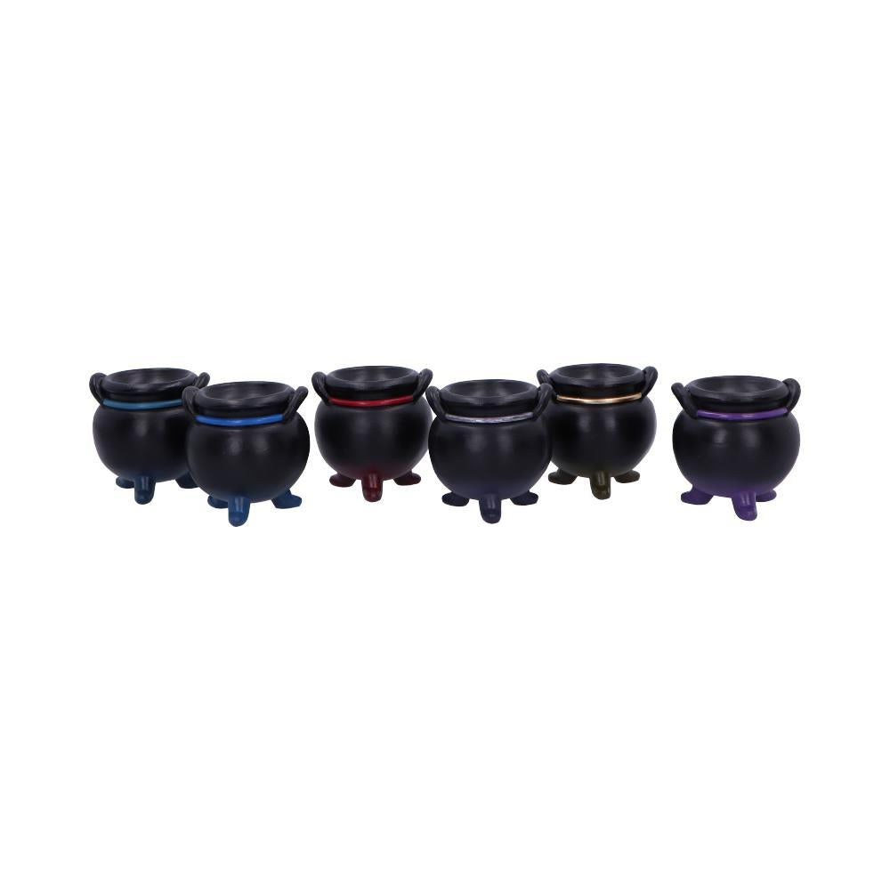 Positive Energy Cauldrons Set of 6 Mini Wiccan Altar Pagan Witchcraft Ornaments