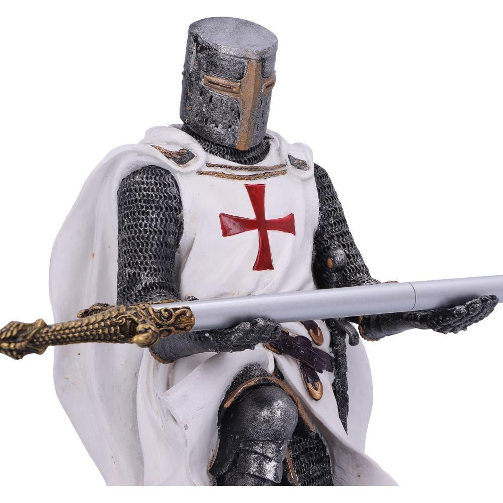 Medieval Knight Pen Holder | Templar Crusader Design | Unique Office Desk Accessory | Gothic Gift Idea