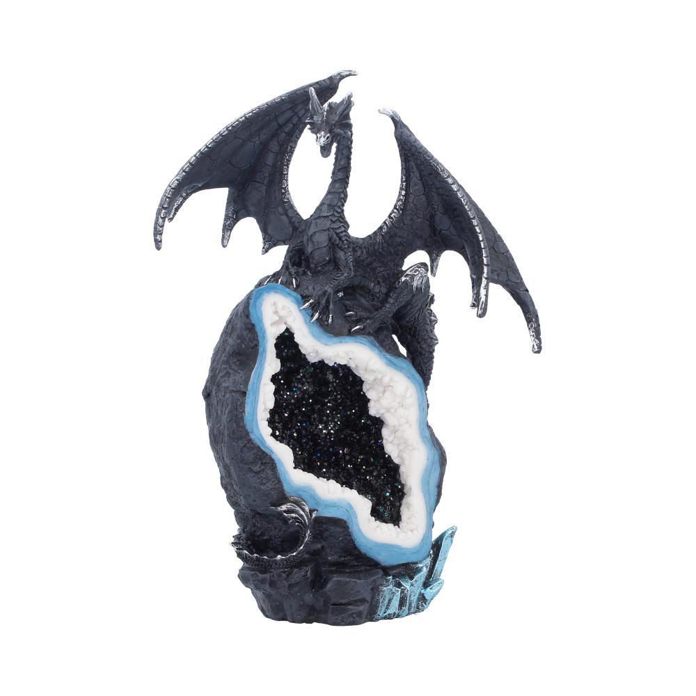 Midnight Custodian Light Up Dragon Statue LED Fantasy Geode Dragon Ornament