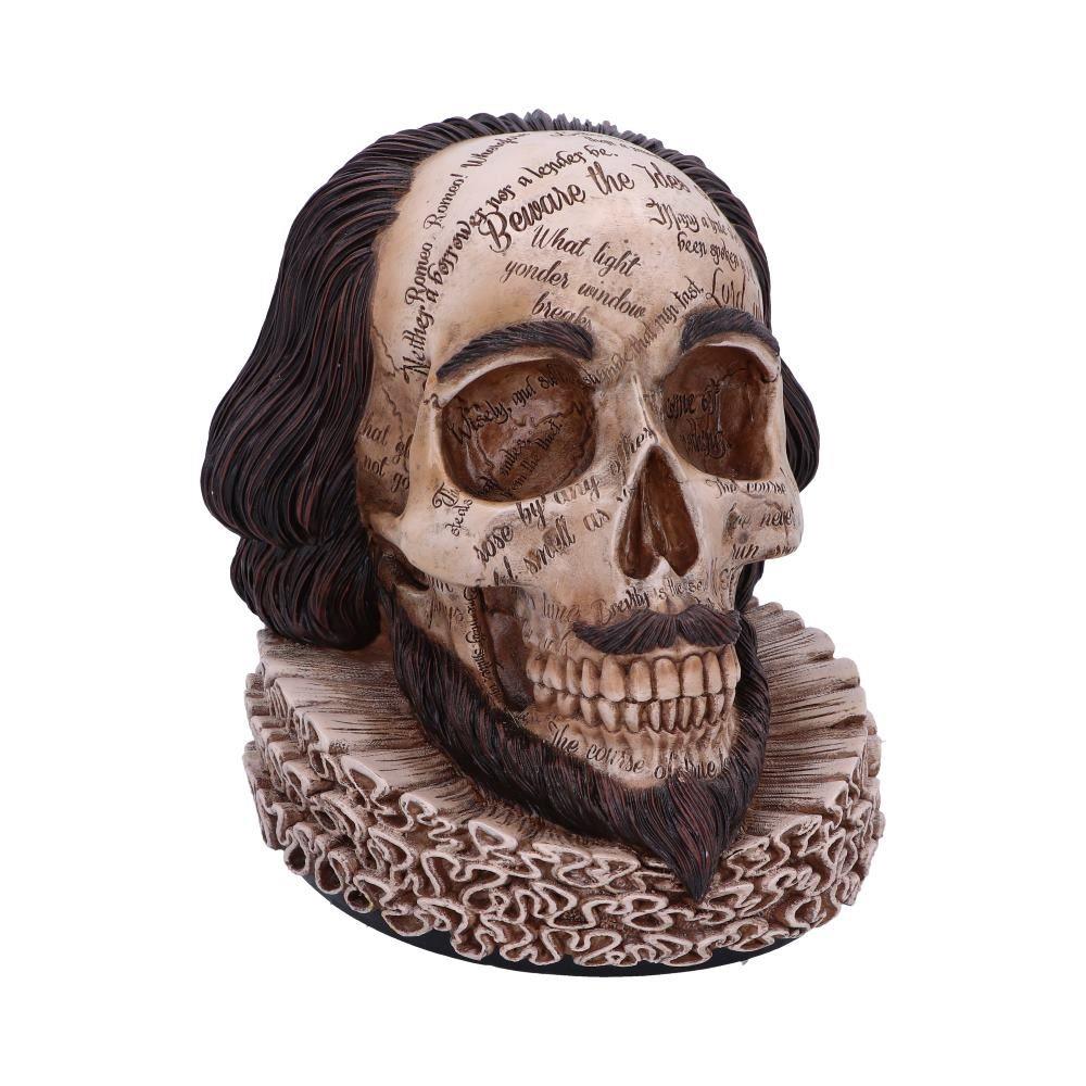 Shakespeare Skull Ornament Gothic Home Decor Figurine Unique Collectable Statue Gift