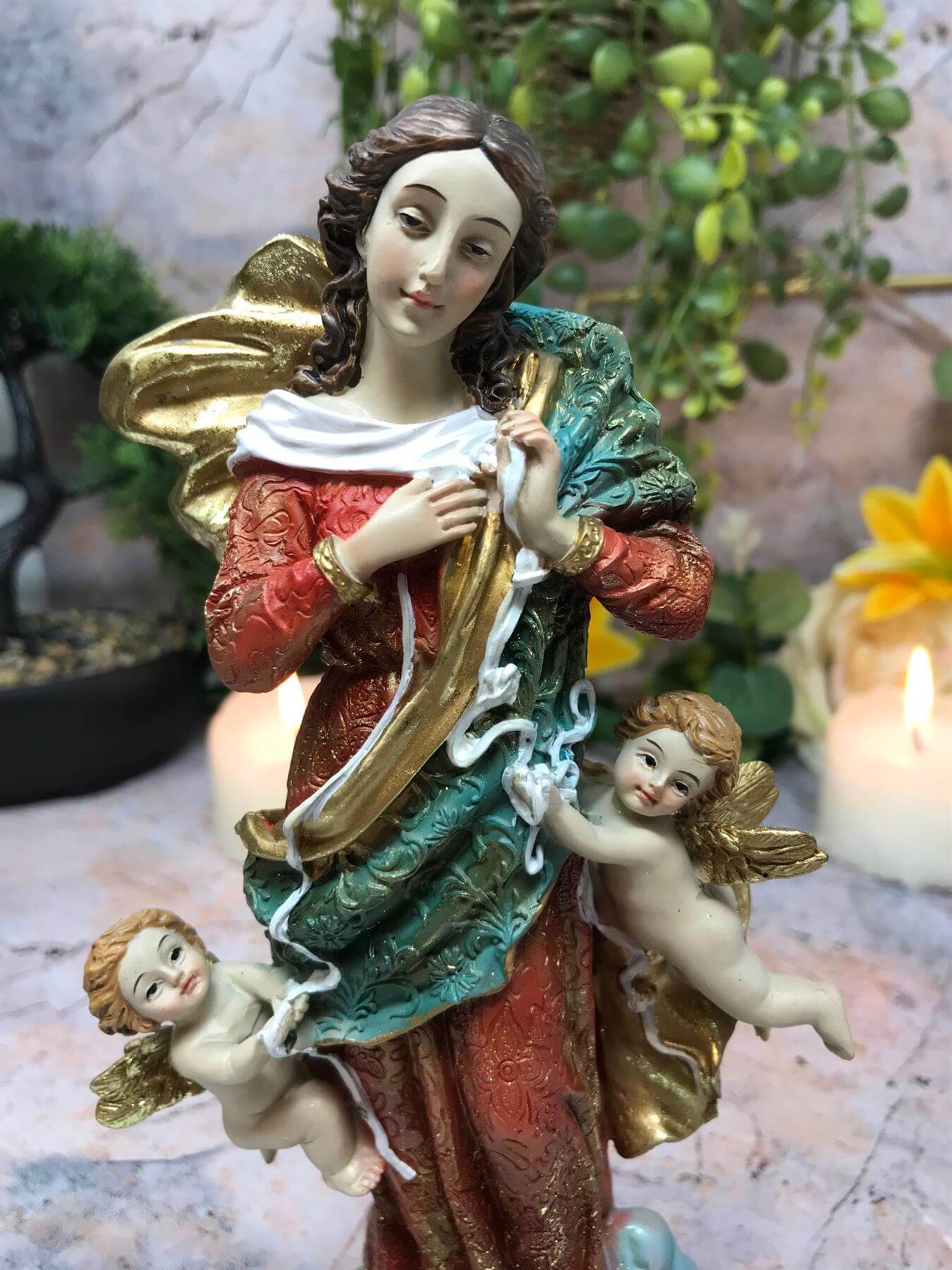 Virgin Mary Our Lady Untier Of Knots Sculpture Statue Religious Ornament-Osiris Craftworks