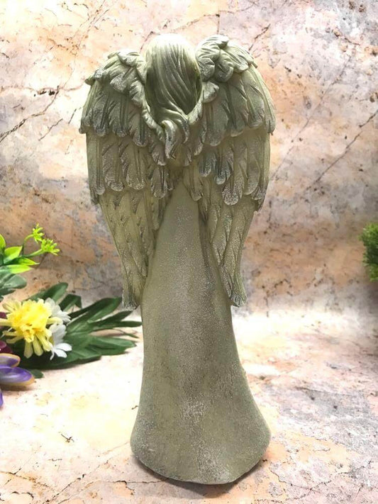 Guardian Angel Praying Graveside Sculpture Memorial Grave Peaceful Garden Ornament