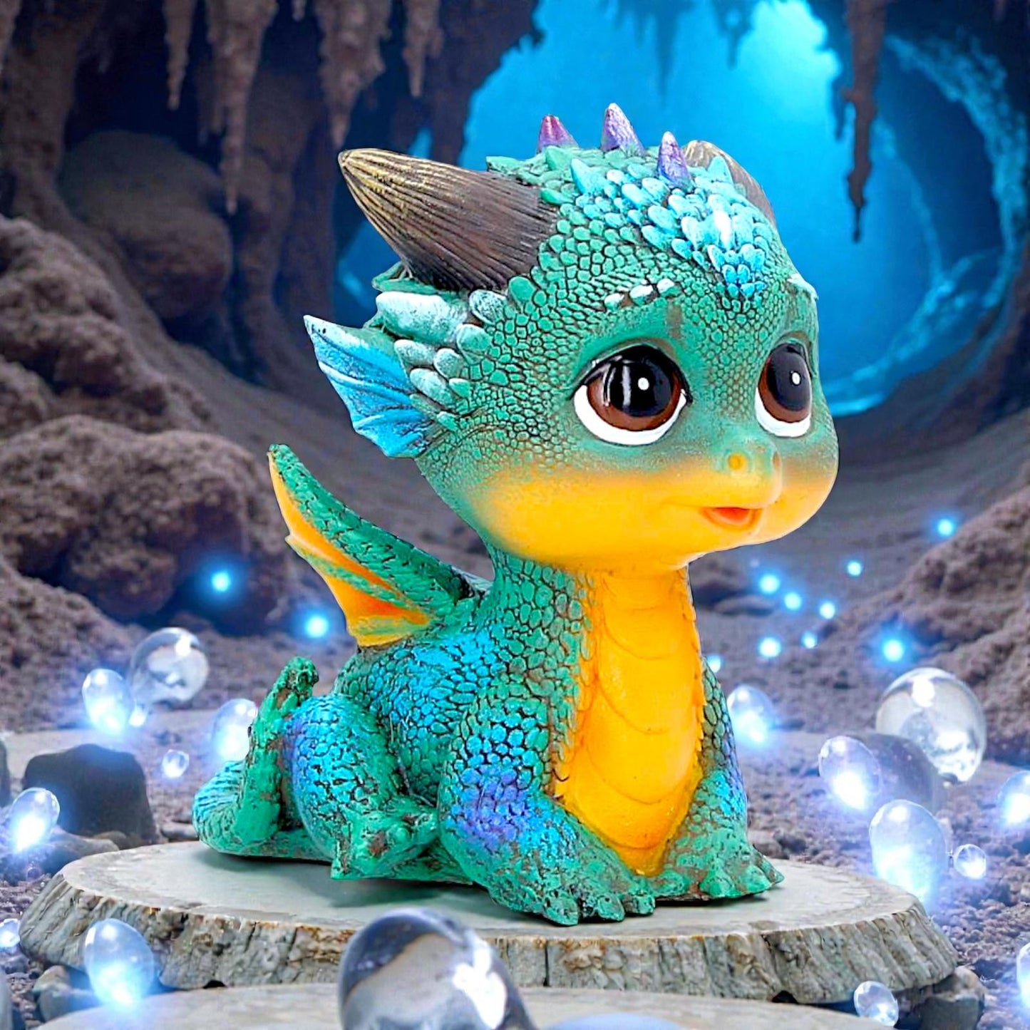 Blaze Mini Dragon Statue Cute Baby Fantasy Figurine Ornament  Mythical Decor