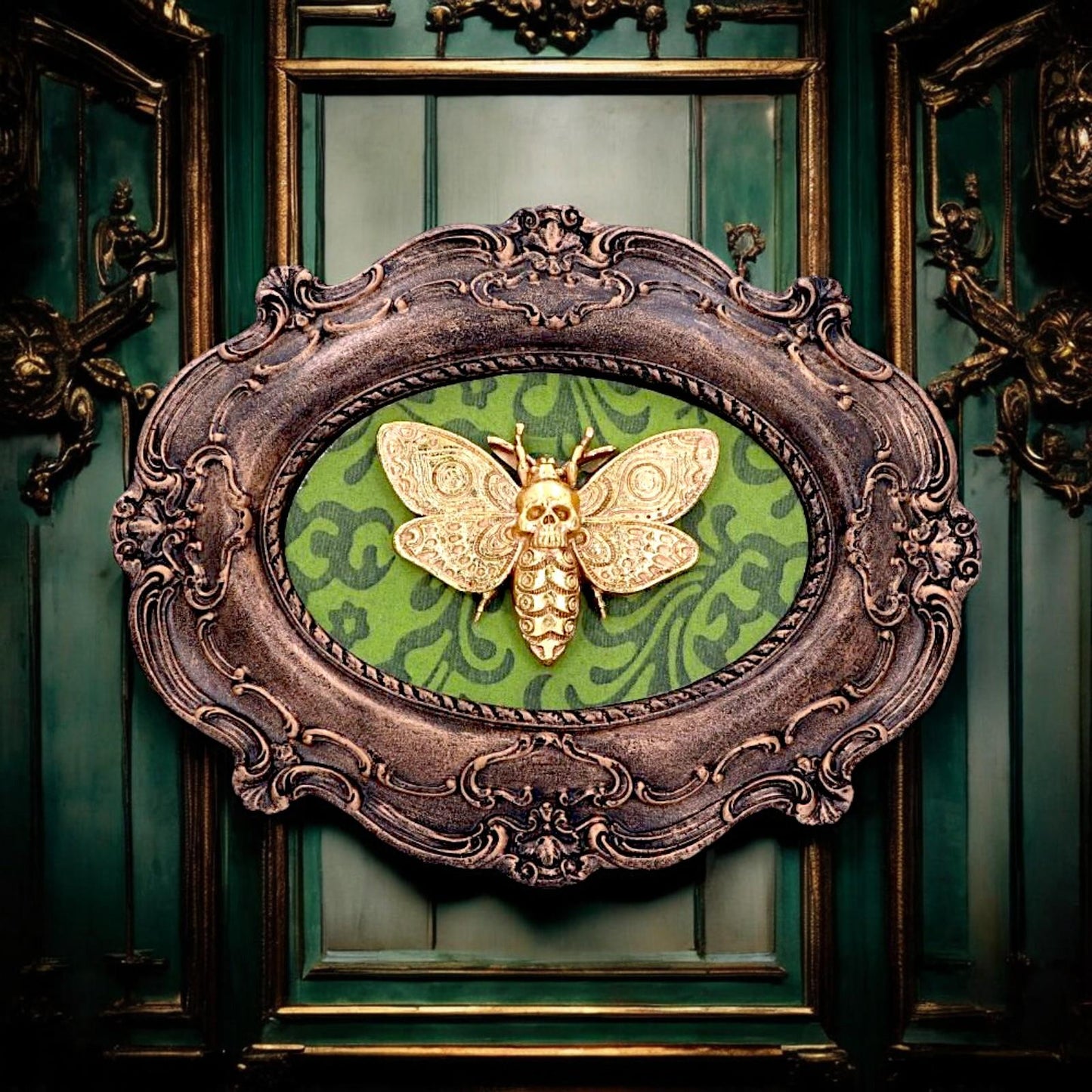 Gothic Moth Wall Plaque Baroque Style Home Decor Ornate Ornament Gift