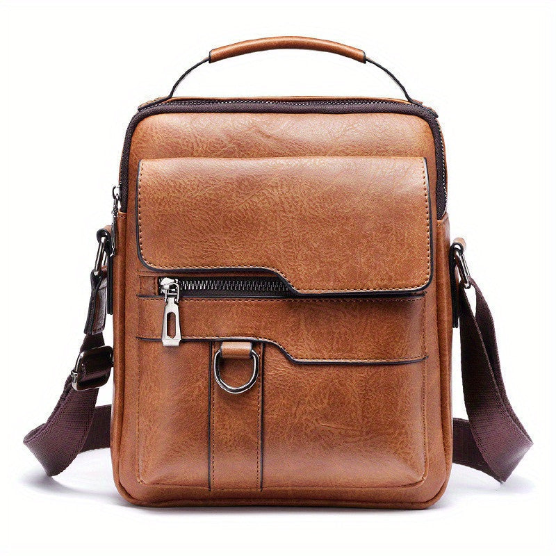 Men's New Shoulder Bag, Crossbody Bag For Men Messenger Bag Handbag, PU Leather Purse Messenger Crossbody Bags Casual