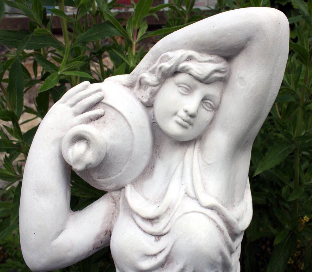Large Elegant Stone Effect Lady Ornament - Durable Garden Sculpture Resin Statue 84cm