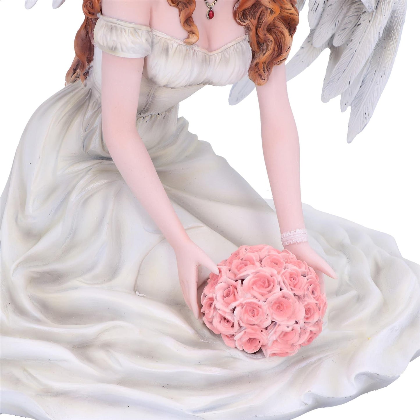 Enchanting Angelic Angel Figurine Mystical Fantasy Sculpture Home Decor Boxed