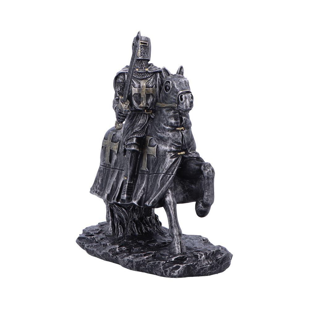 Medieval Templar Knight Horseback Figurine Gothic Crusader Historical Ornament