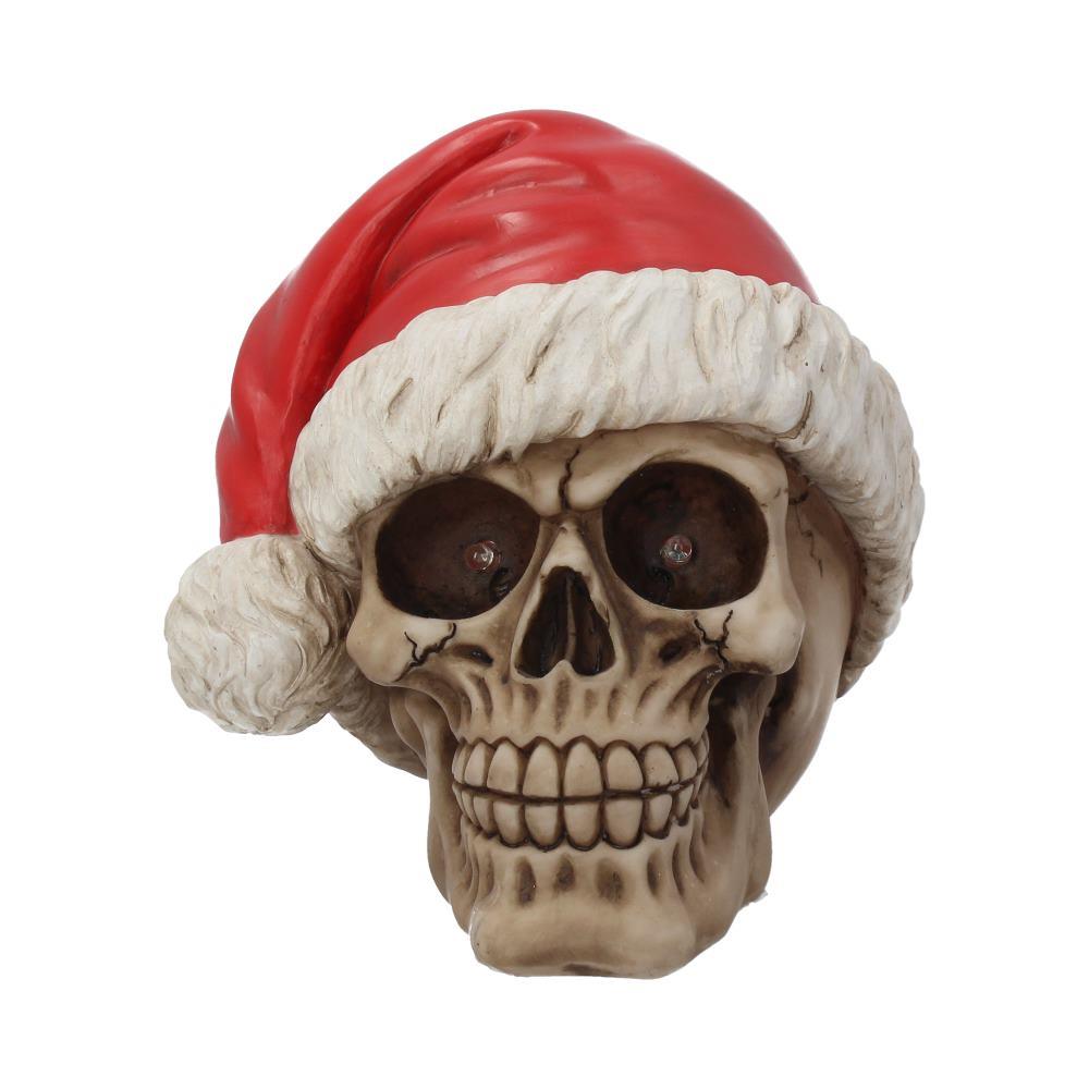 Silent Night Christmas Skull Gothic Santa Ornament Festive Horror Skeleton Head