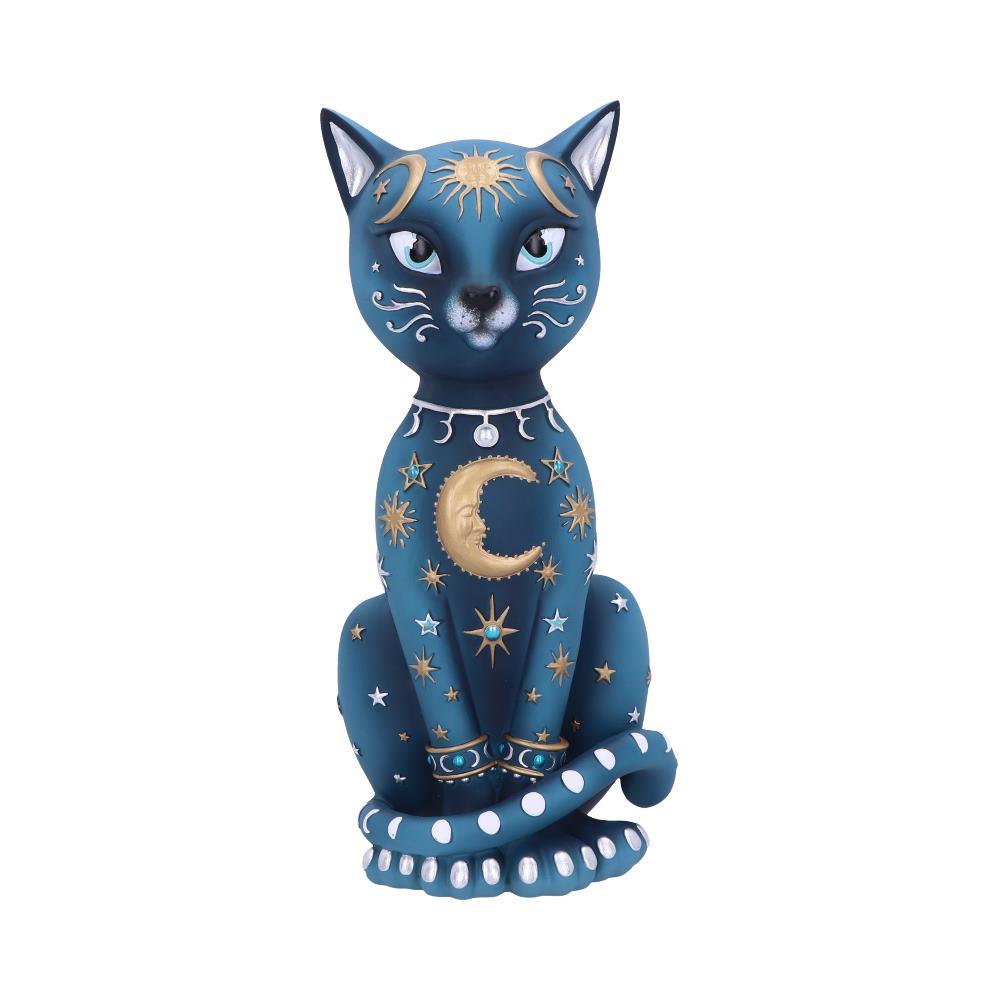Mystical Celestial Cat Statue Moon Phase Kitty Figurine Astrology Inspired  Decor