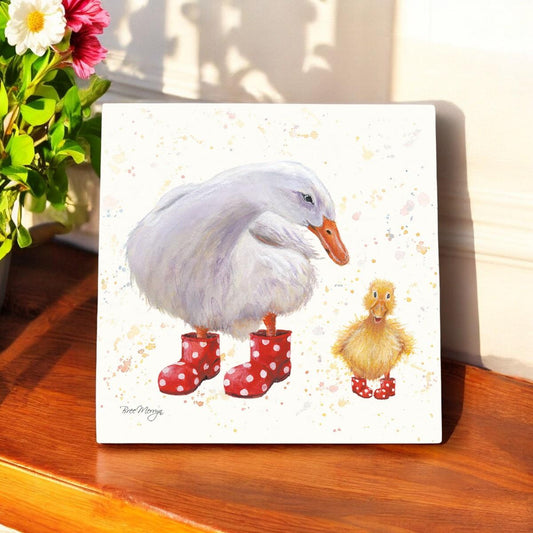 Darcy & Daffodil Ceramic Art Tile by Bree Merryn 20x20 cm | Ready to Hang