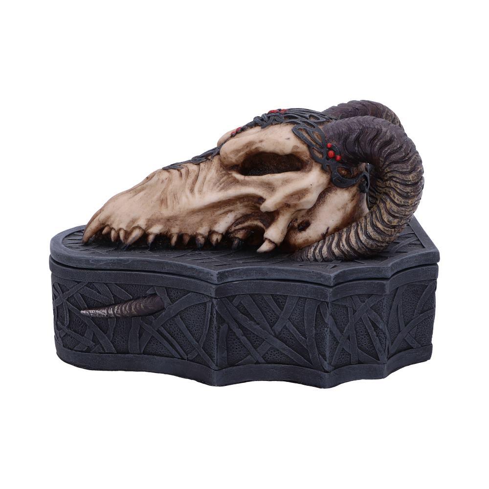 Fantasy Gothic Dragon Skull Box Monte Moore Design Collectible Trinket Storage