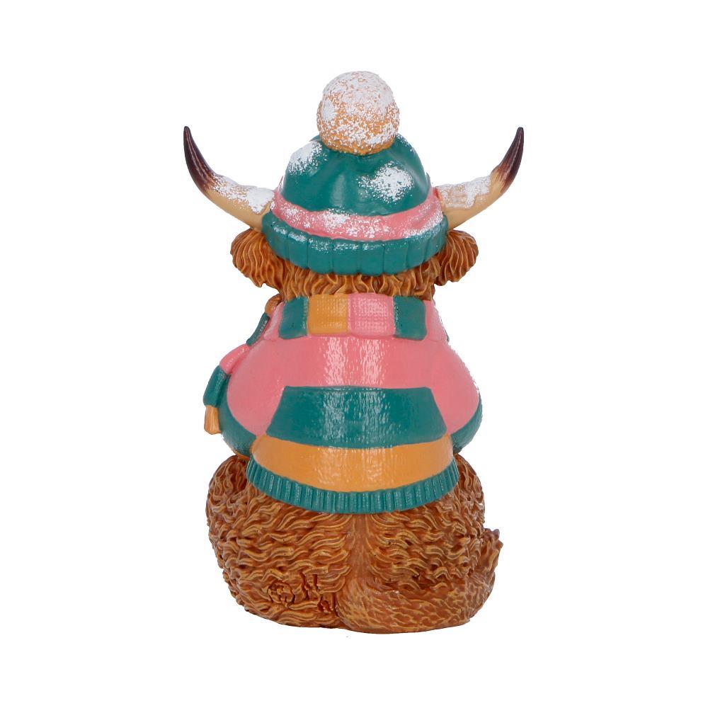 Highland Cow Statue Figurine Ornament Christmas Winter Scottish Cow Gift