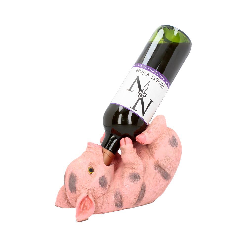 Pig Guzzler Wine Bottle Stand Kitchen Bar Sculpture Farmhouse Decor Statue Gift