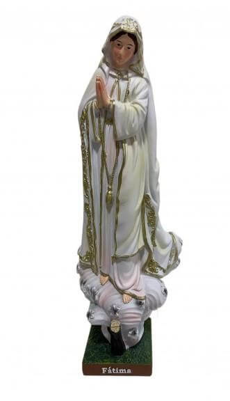 Blessed Virgin Mary Our Lady of Fatima Statue Ornament Figurine Figure Coloured Sculpture