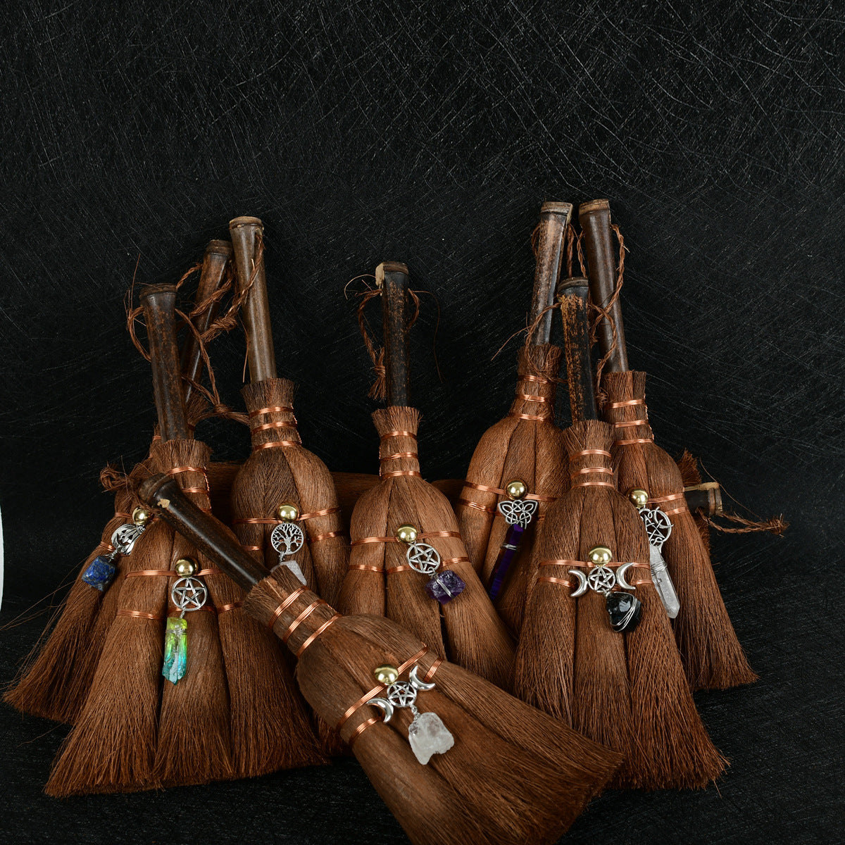 Car Pendant Witch Mini Crystal Pendant Broom