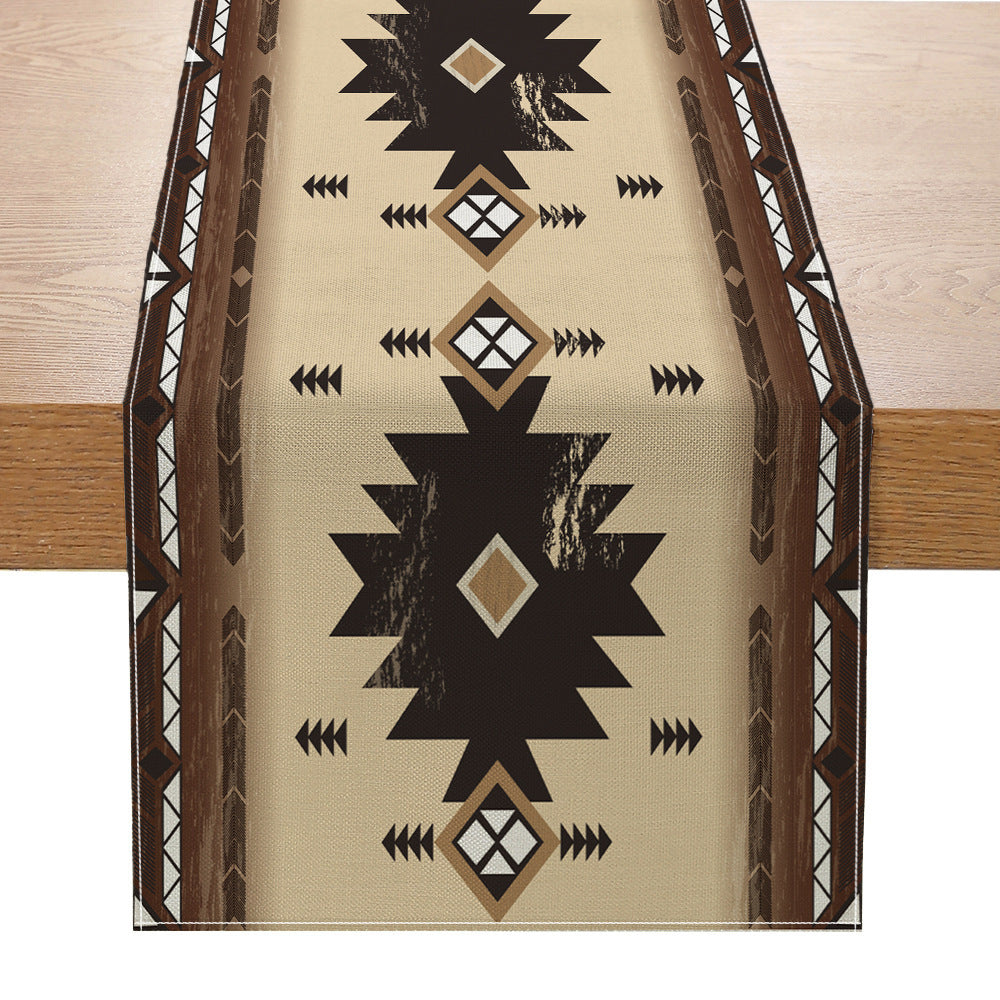 Linen Table Flag Bohemian Style Retro