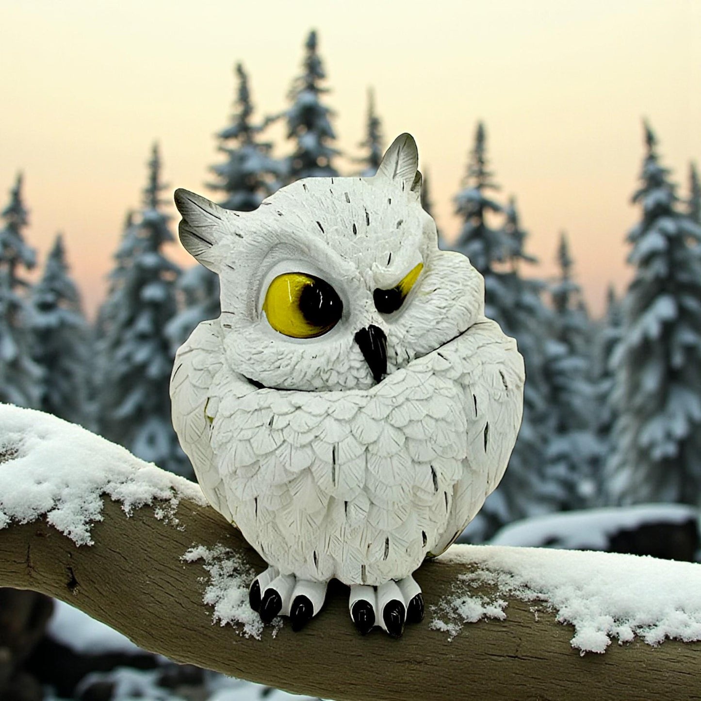 Enchanting Owl Trinket Box Container Figurine Wildlife Ornament Home Decor
