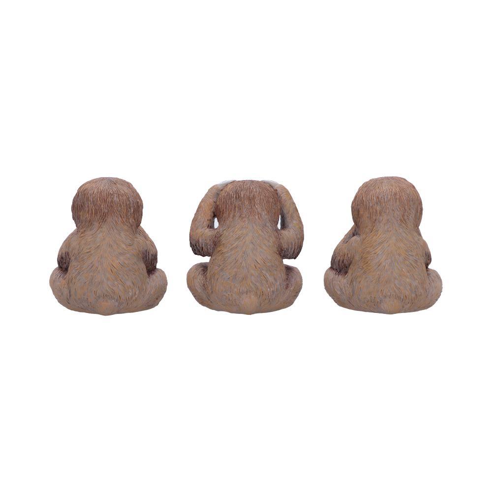 Three Wise Sloths Figurines See No, Hear No, Speak No Evil Nature Statues Decor