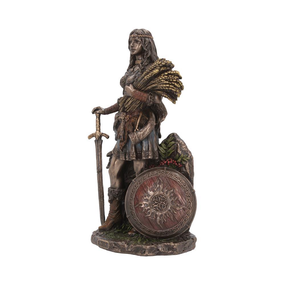 Sif Norse Goddess Bronze Figurine Mythological Viking Earth Mother Statue Decor
