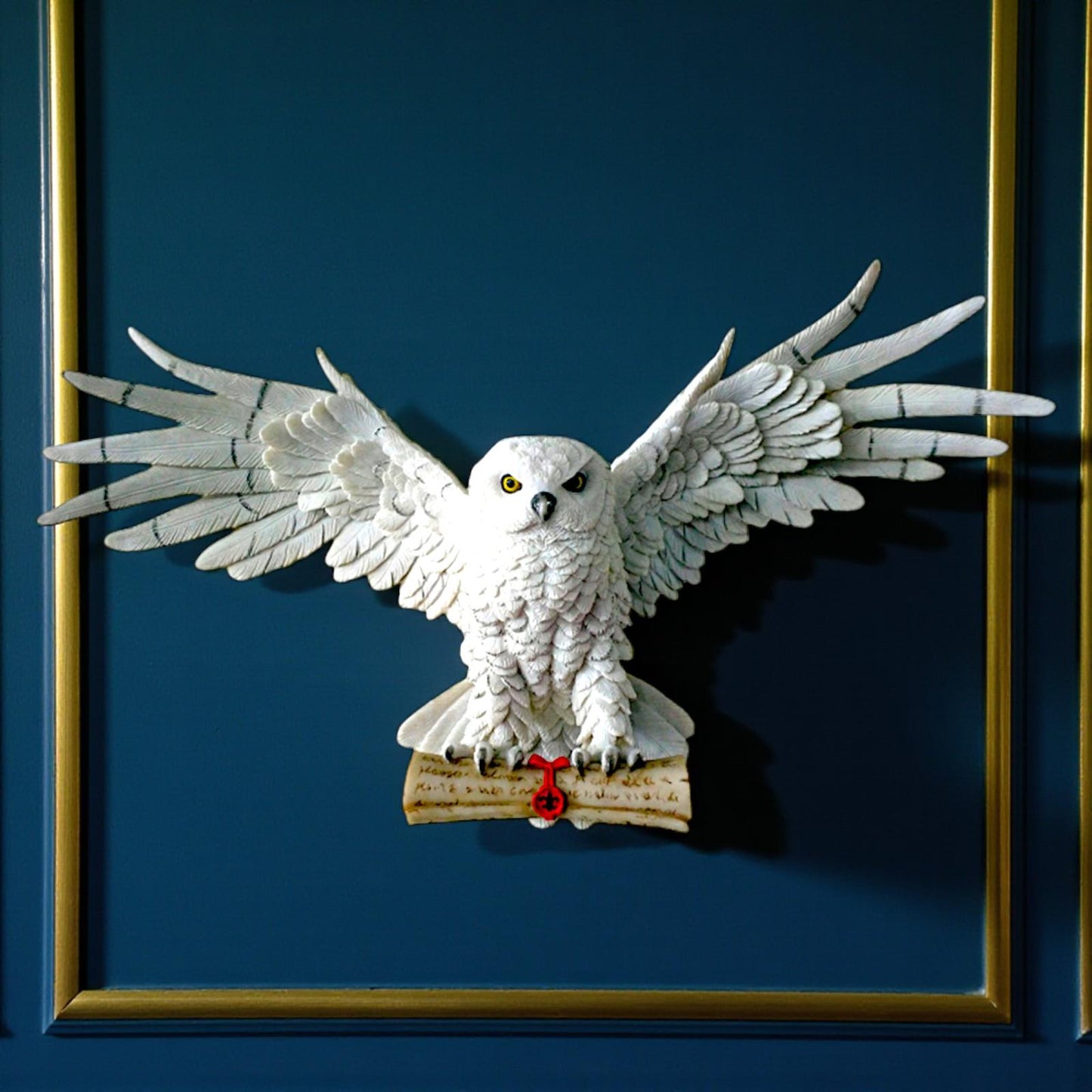 Magical Owl Wall Statue Hanging Fantasy Gothic Bird Ornament Collectible Decor