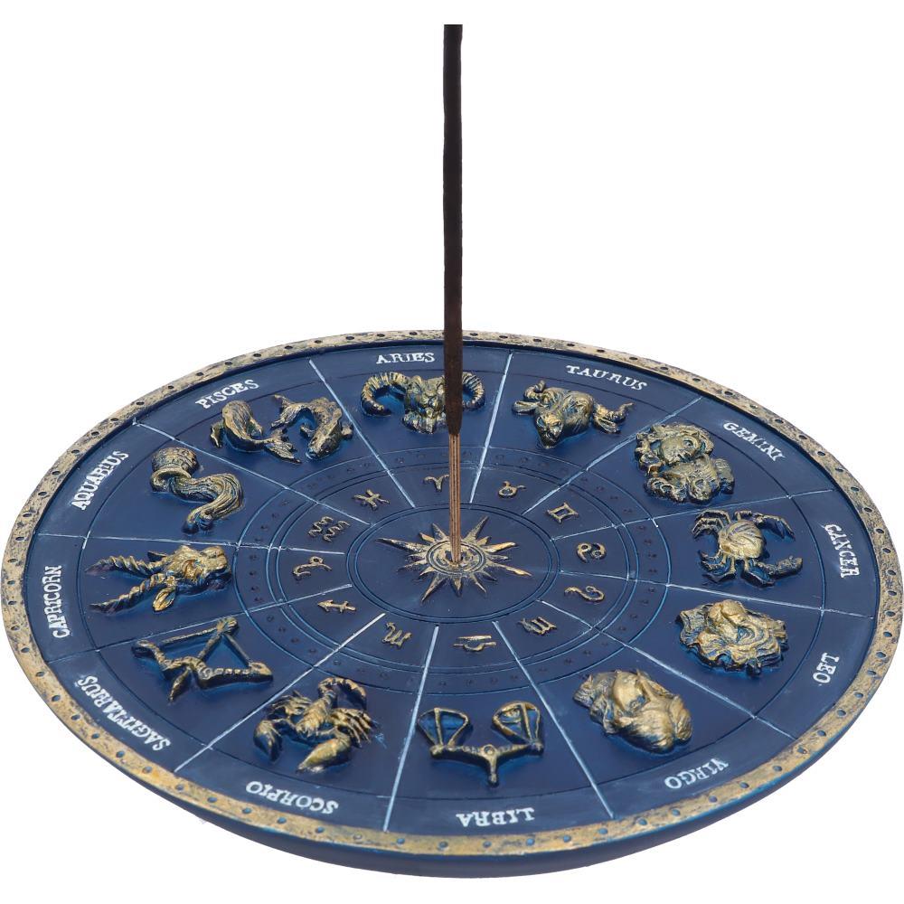 Astrology Zodiac Wheel Incense Burner Horoscope Holder Witchcraft Home Decor