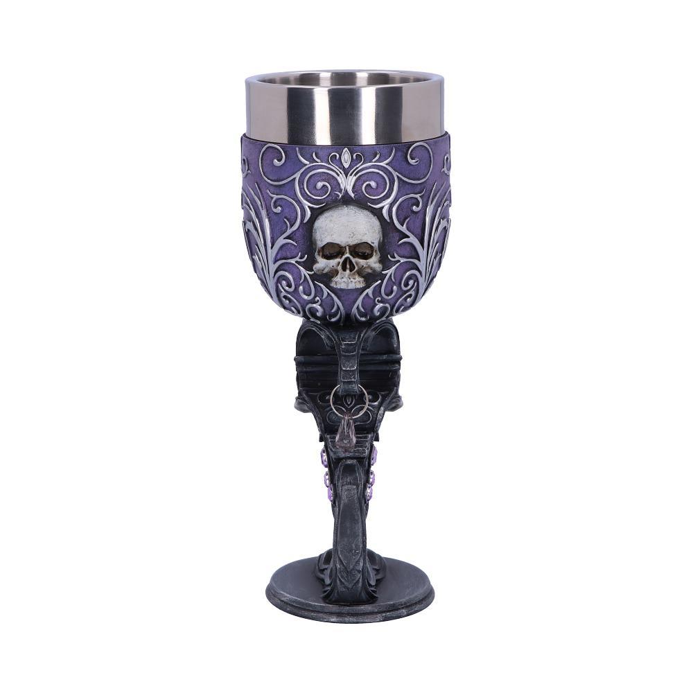 Gothic Set Skull Goblets Heart Shaped Chalice Dark Fantasy Occult Altar Wine Cups