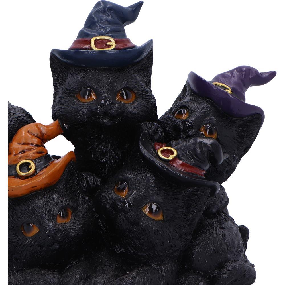 Witchy Black Cats Figurine Familiar Friends Gothic Cat Ornament Wiccan Witch