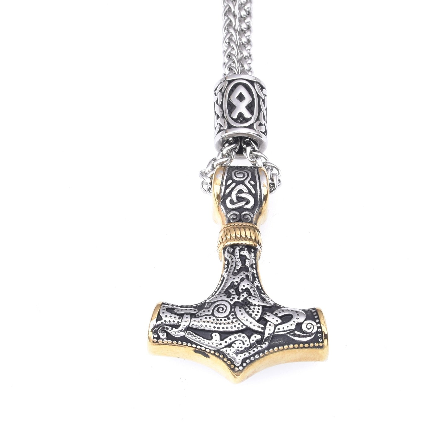 Stainless Steel Viking Impactor Pendant Necklace