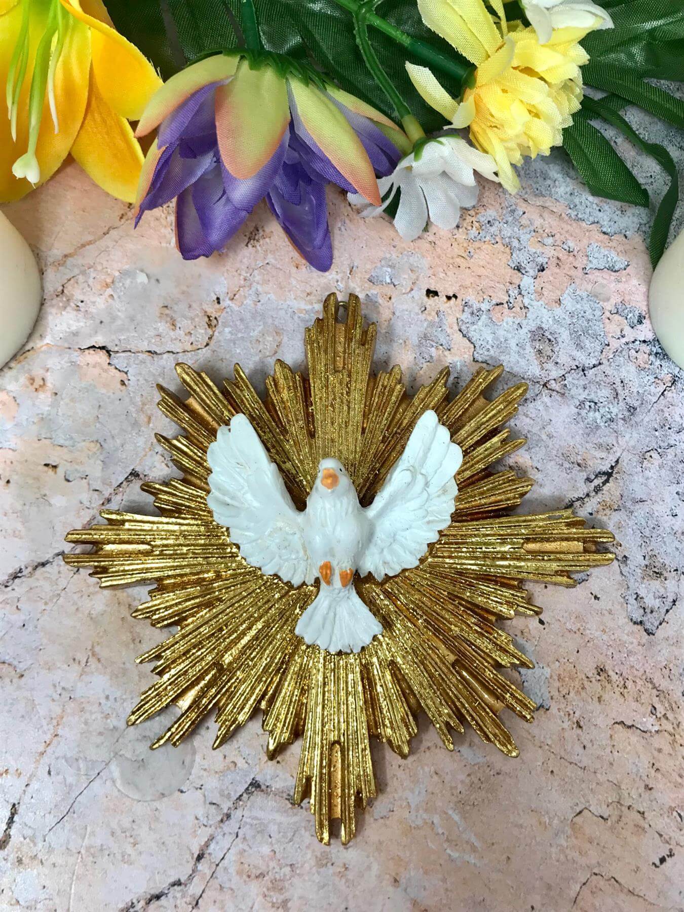 Holy Spirit Wall Plaque Trinity Dove Religious Art Confirmation Keepsake