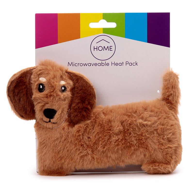 Microwavable Plush Wheat and Lavender Heat Pack Sausage Dog Pet Lover Gift