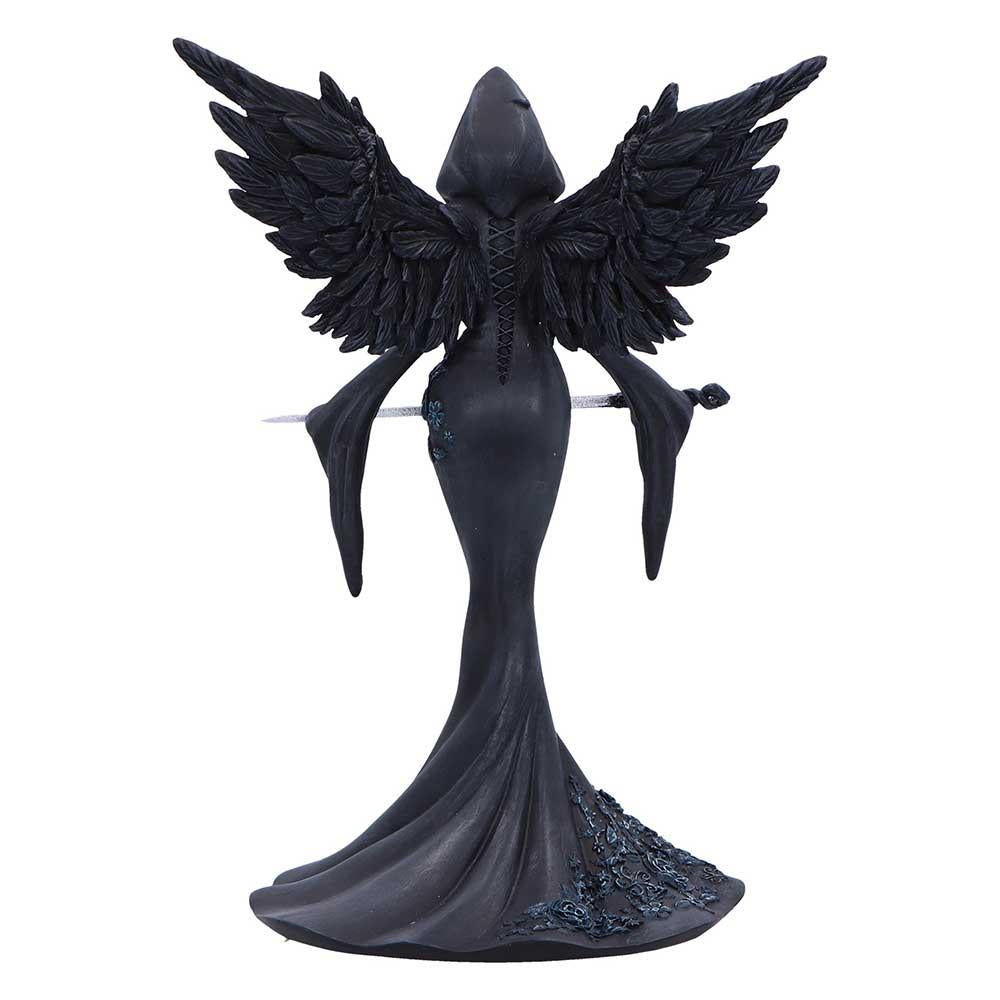 Femme Fatale Warrior Angel Statue Gothic Dark Feminine Hooded Winged Ornament Fantasy Decor