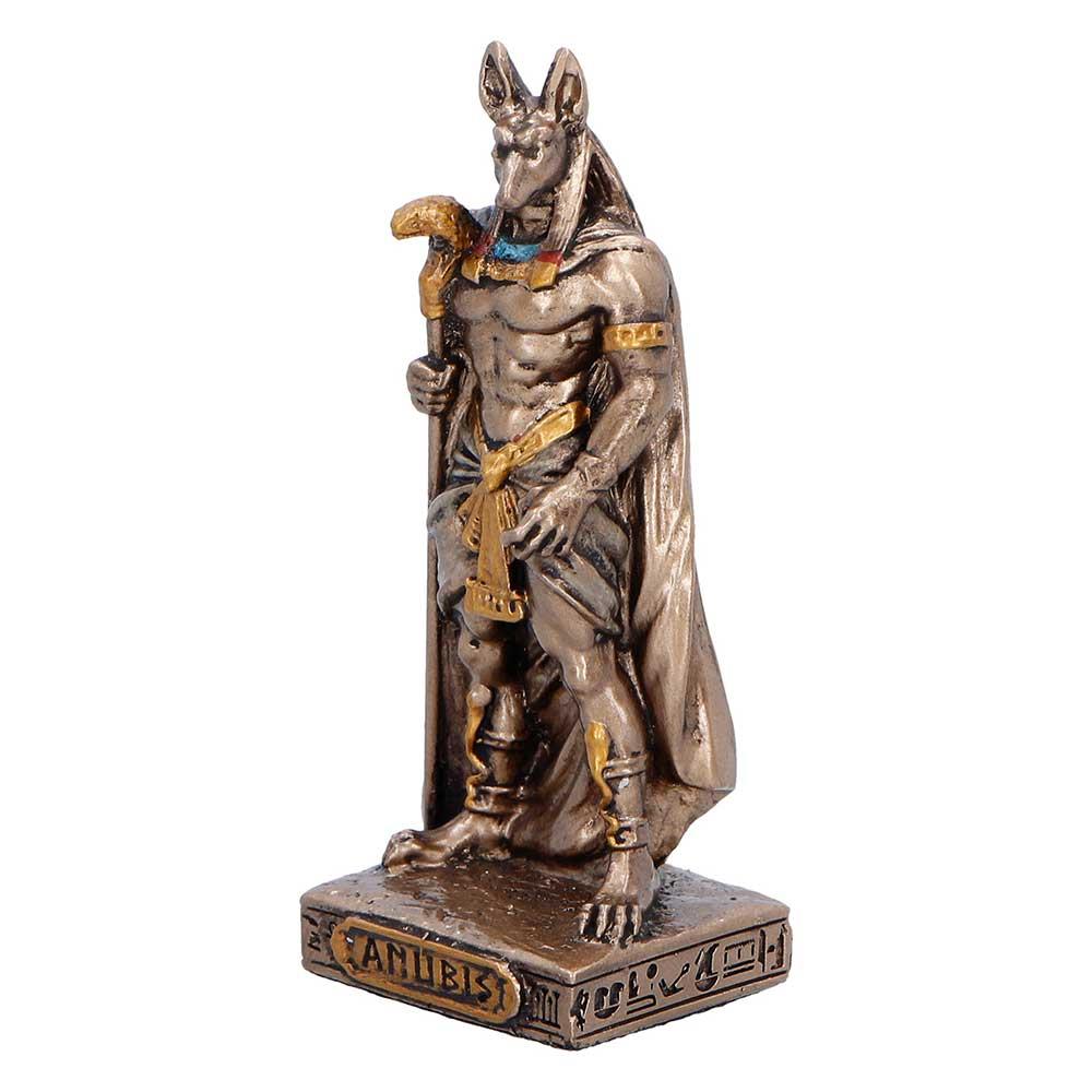 Small Anubis Egyptian God Mini Figurine Afterlife Deity Statue Mythology Decor