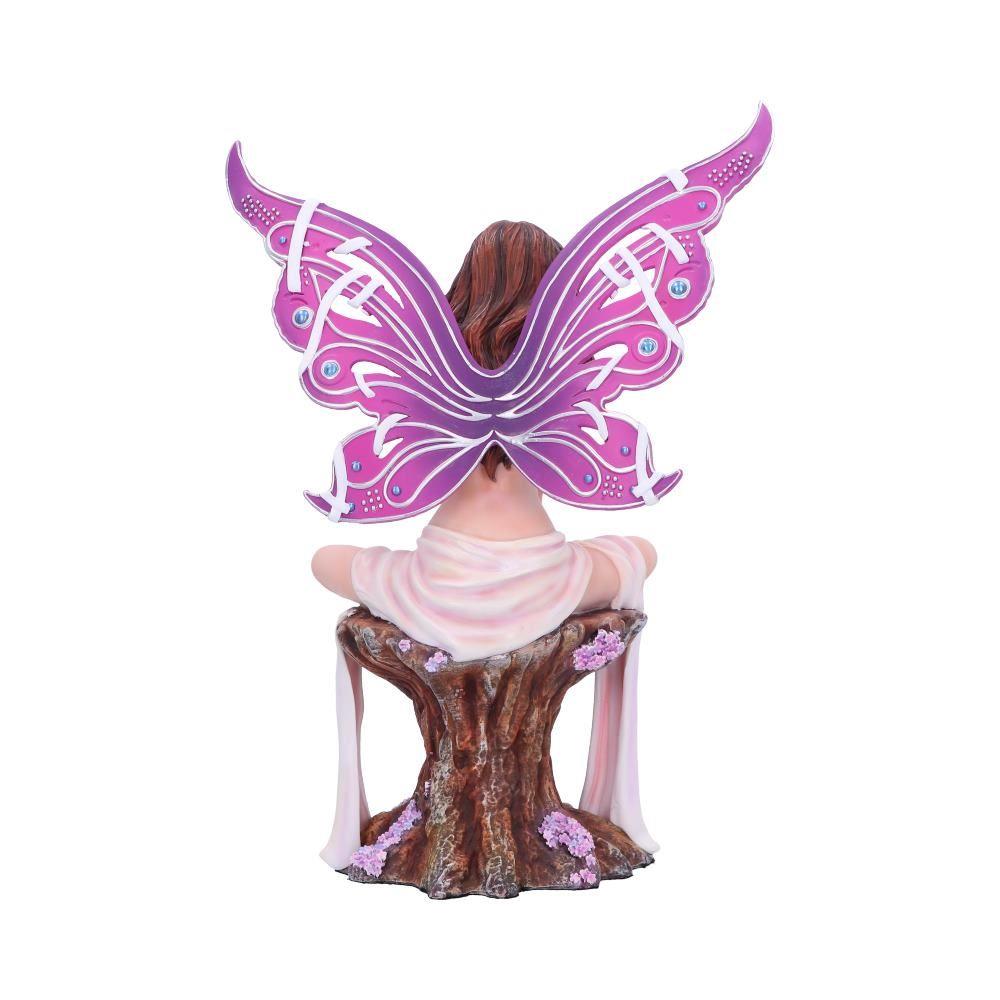 Stunning Pink Jewelled Fairy Amethyst Resin Statue - Fantasy Figurine Decor