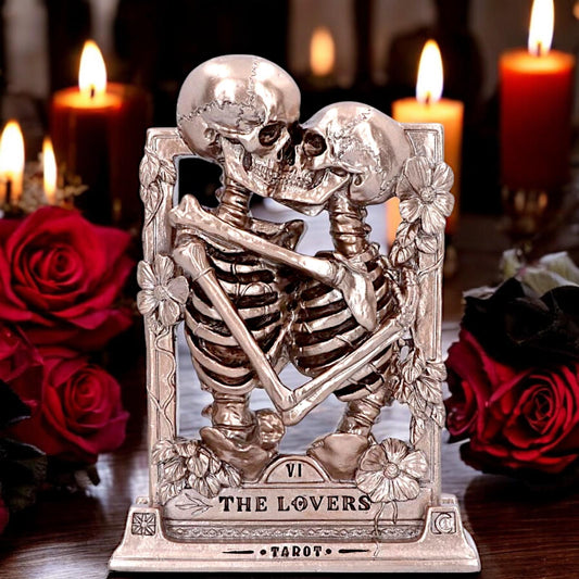 Gothic Skeleton Lovers Ornament Tarot Figurine Halloween fantasy art Decor
