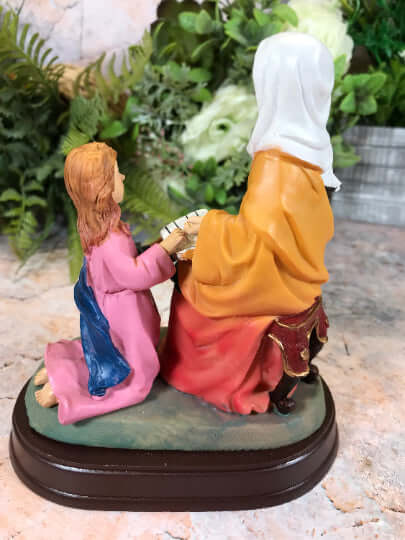 Saint Anne Hand Crafted Resin Statue Catholic Saint Sculpture Religious Santa Ana Ornament Figurine-Osiris Craftworks