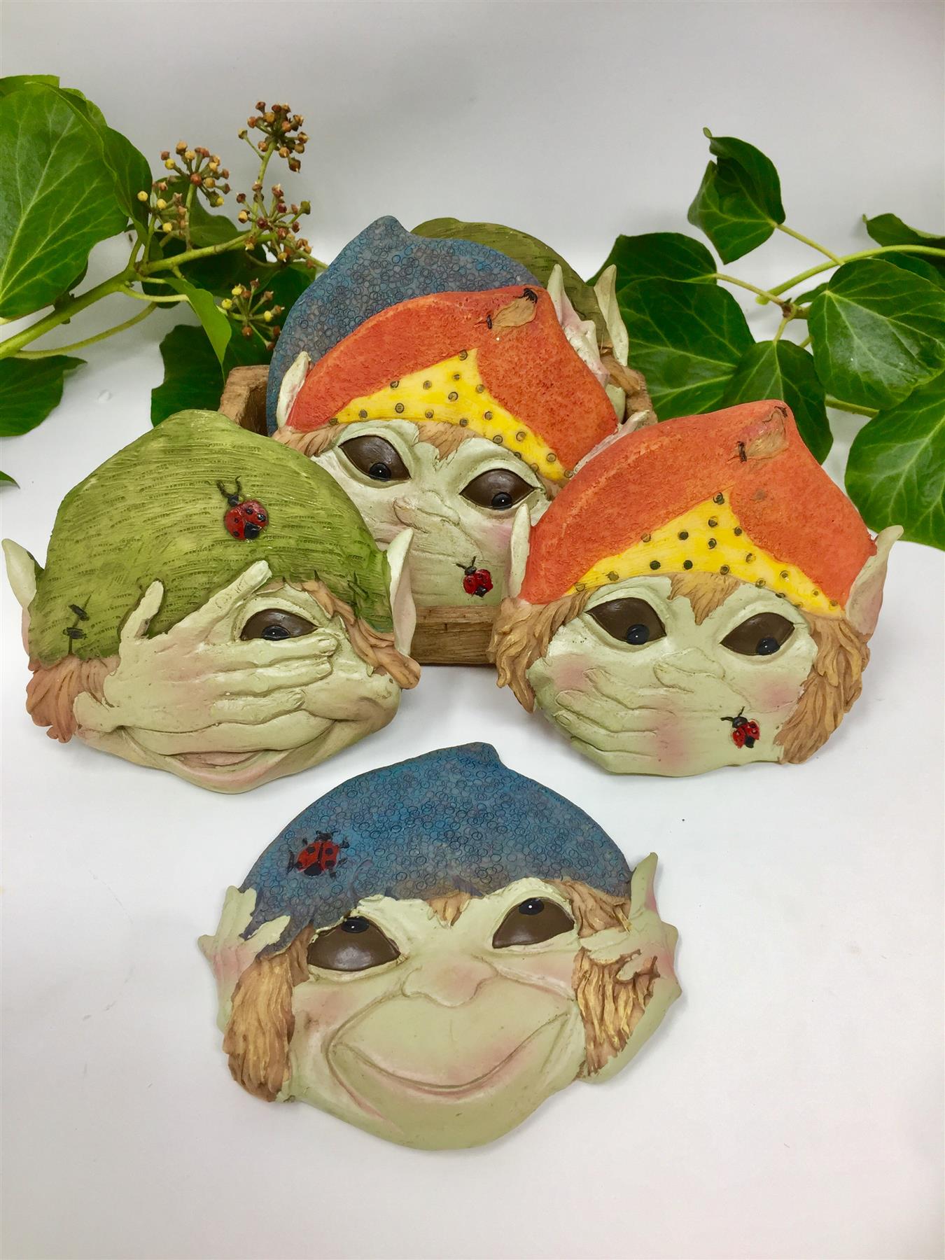 Pixie Face Coasters Decoration Ornament Elf Goblin Pixies Decor