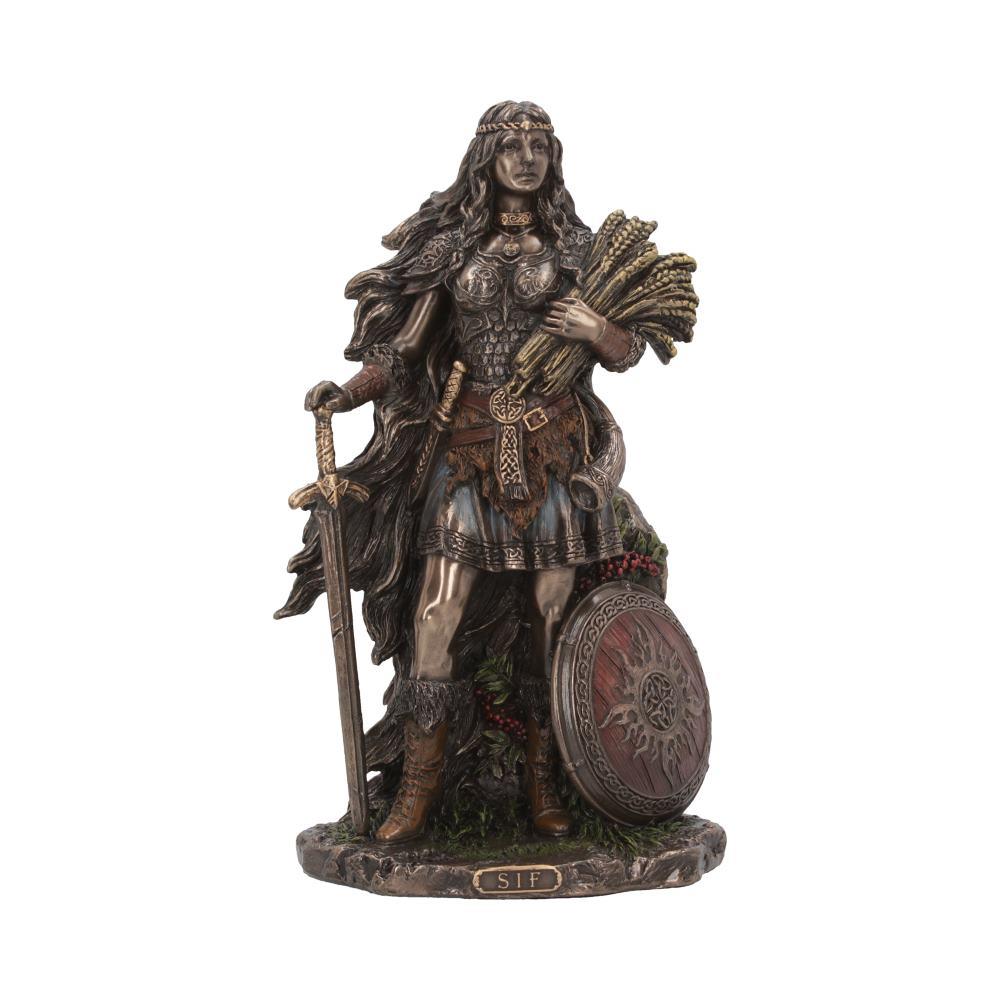 Sif Norse Goddess Bronze Figurine Mythological Viking Earth Mother Statue Decor