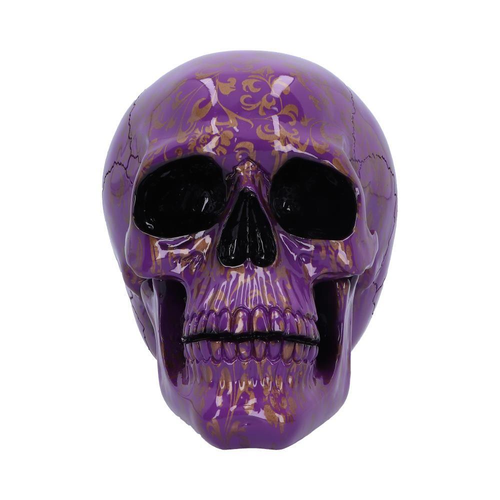Purple Gothic Fantasy Skull Ornament Decorative Statue Halloween Horror Art Decor