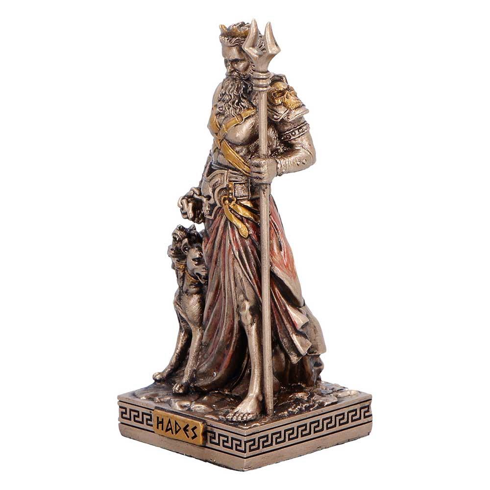 Small Hades God of the Underworld Figurine Greek Mythology Statue Cerberus