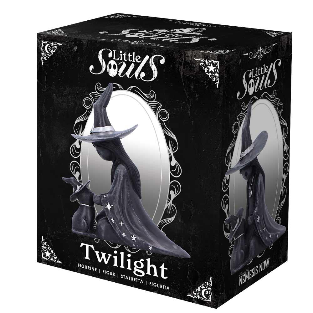 Little Souls Twilight Witch Figurine Gothic Girl Cat Moon Magic Ornament Decor