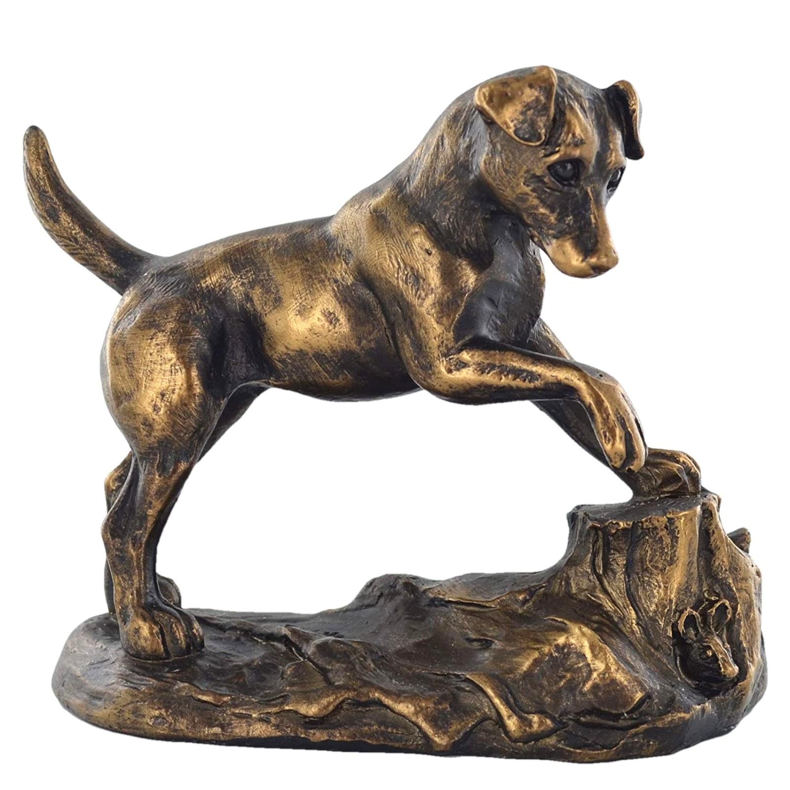 Exquisite Bronze Effect Jack Russell Terrier Sculpture by Harriet Glen - Resin Statue - Perfect Gift for Dog Lovers!-Osiris Craftworks