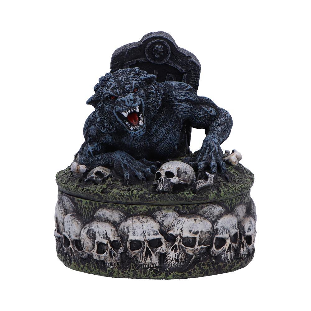 Horror Werewolf Figurine Box Gothic Storage Dark Figurine Trinket Holder Occult Art