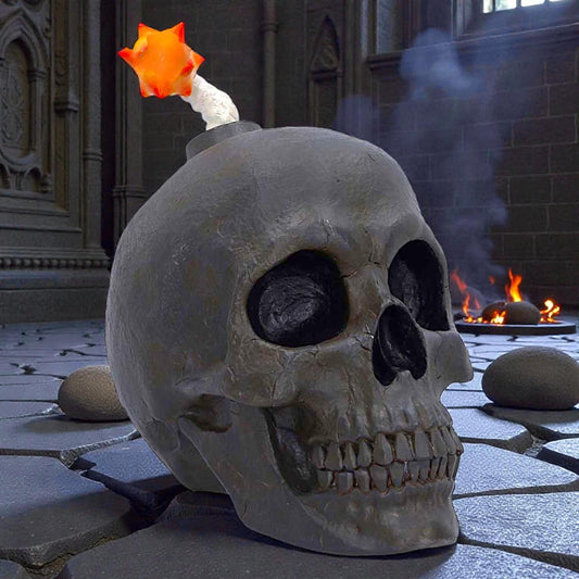 Exploding Skull Statue Figurine Ornament Mind Blown Gothic Resin Display Decor