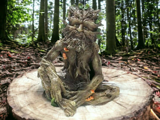 Tree Man Figurine Fantasy Green Man Collection Garden Ornament Sculpture Pagan