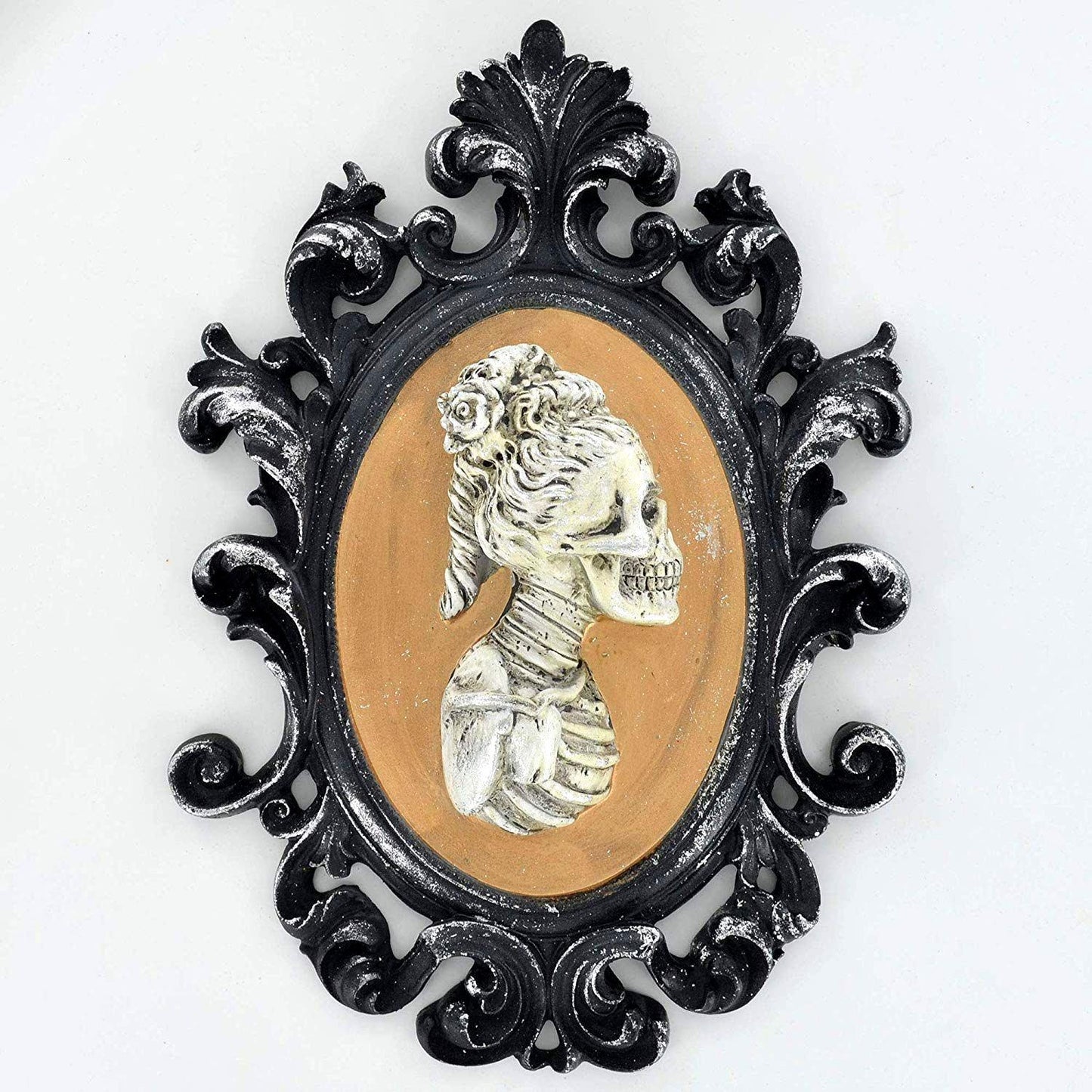 Victorian Gothic Skeleton Wall Decor - Unique Resin Frame Art for Dark Interiors