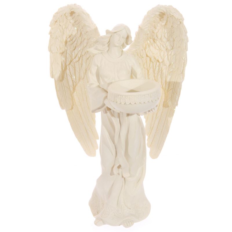 Angel Figurine Tea Light Holder Fantasy Art Ornament Home Decor Divine Statue