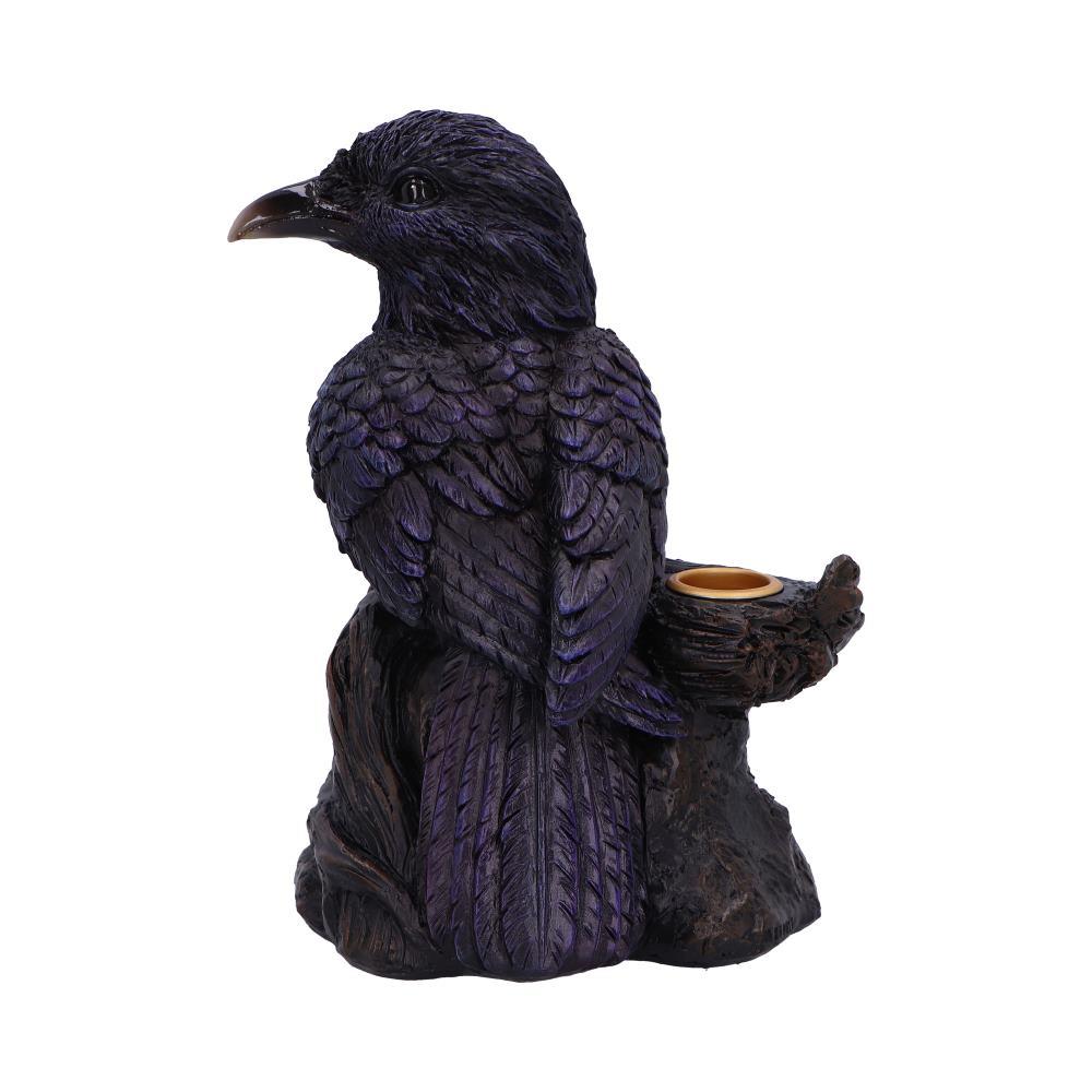 Gothic Raven Incense Burner Mystical Backflow Cone Holder Dark Halloween Art