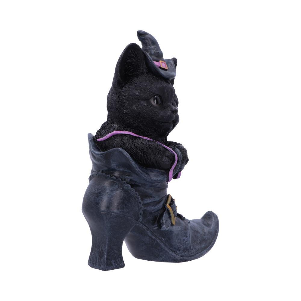 Mischievous Familiar Black Cat Figurine Witch Shoe Ornament Gothic Wiccan Decor